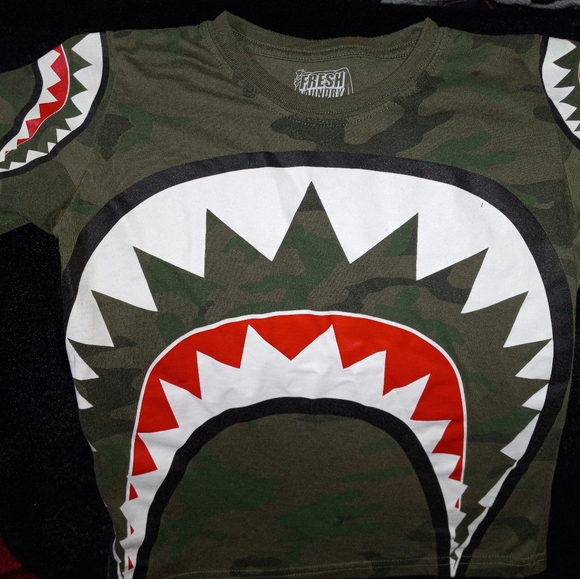 Fresh Laundry Boy's Green camo ✈ flying 🐯 tigers T-shirt. Comes with freebie. - Picture 2 of 7